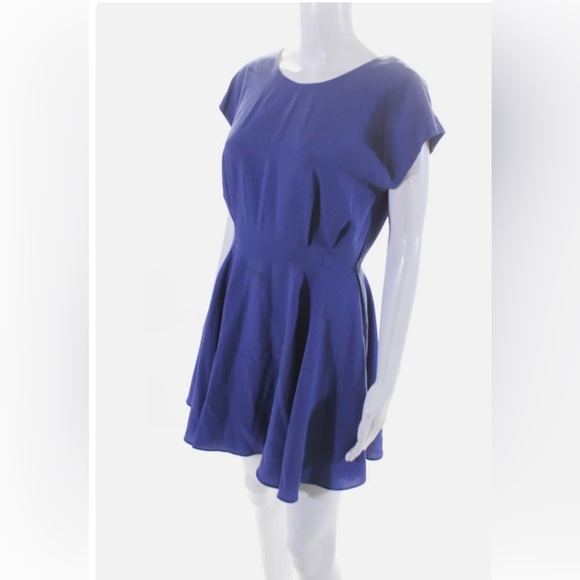 BLAQUE LABEL PERIWINKLE BLUE A LIST SHORT SLEEVE DRESS LARGE - Picture 3 of 4